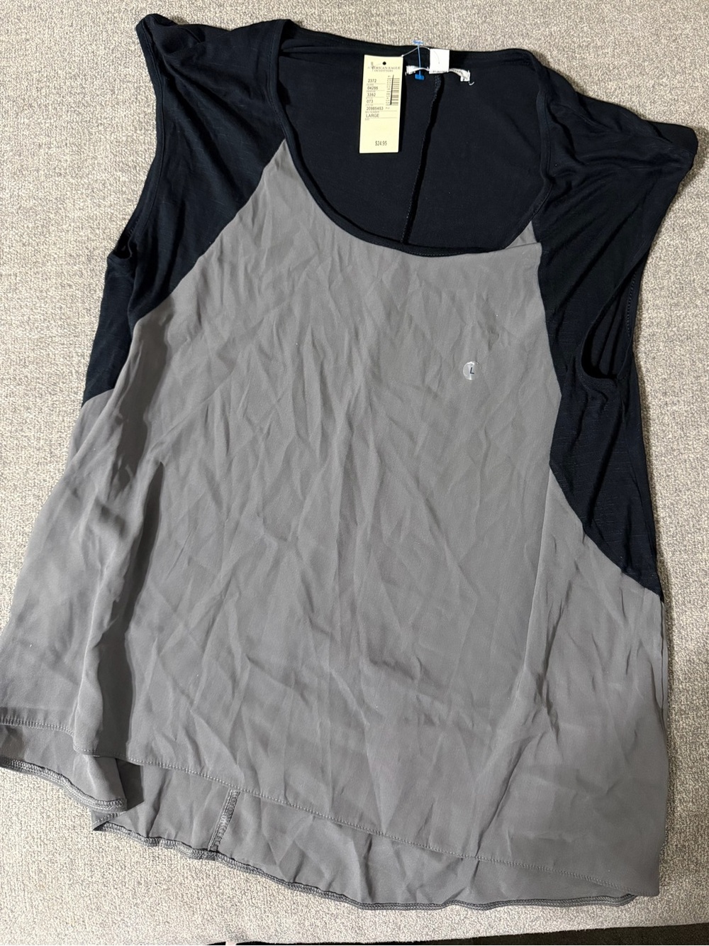 American Eagle Outfitters Gray and Black Sleeveless Tank Top